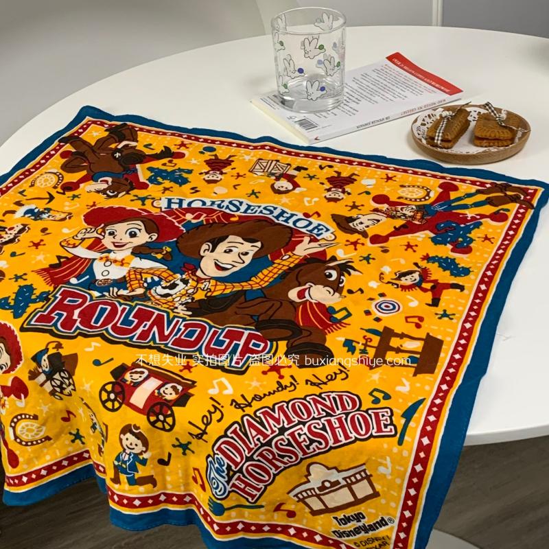 Kinderanime Speelgoed |   Geen Zin Om Werkloos Te Worden? Toy Story Grote Sjaal, Amerikaanse Retro Hoofddoek, Cartoonprint Decoratieve Zakdoek, Modieuze Sjaal. Kinderanime Speelgoed Kinderanime Speelgoed