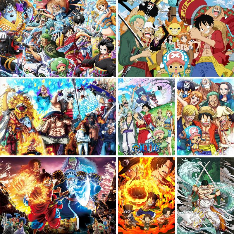 Kinderanime Speelgoed |   One Piece Houten Puzzel 1000 Stukken Luffy Ace Zoro Volwassen Ontspanning Anime Cartoon Kinderen Educatief Speelgoed Kinderanime Speelgoed Kinderanime Speelgoed