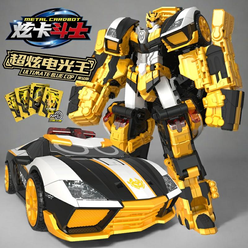 Kinderanime Speelgoed |   Stralende Kaartvechter Black Gold Edition Ultra Stralende Bliksem Robot Transformeerbare Auto’s Jongens Speelgoed Kinderanime Speelgoed Kinderanime Speelgoed