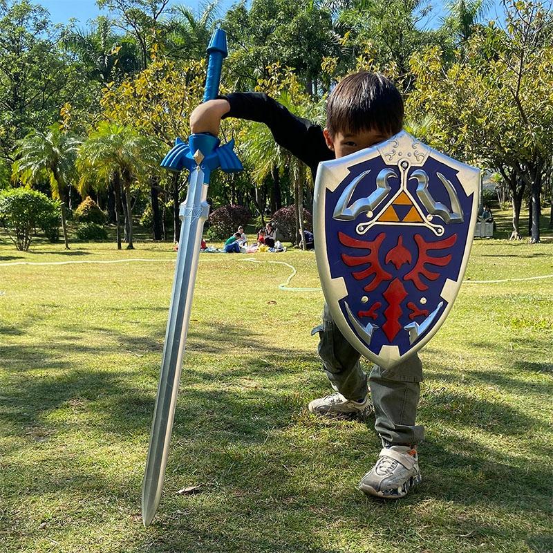 Kinderanime Speelgoed |   Zelda Master Sword Schild Kinder Zwaard Speelgoed Mes Zachte Rubber Materiaal Jongens Wapen Speelgoed Zwaard Kinderanime Speelgoed Kinderanime Speelgoed