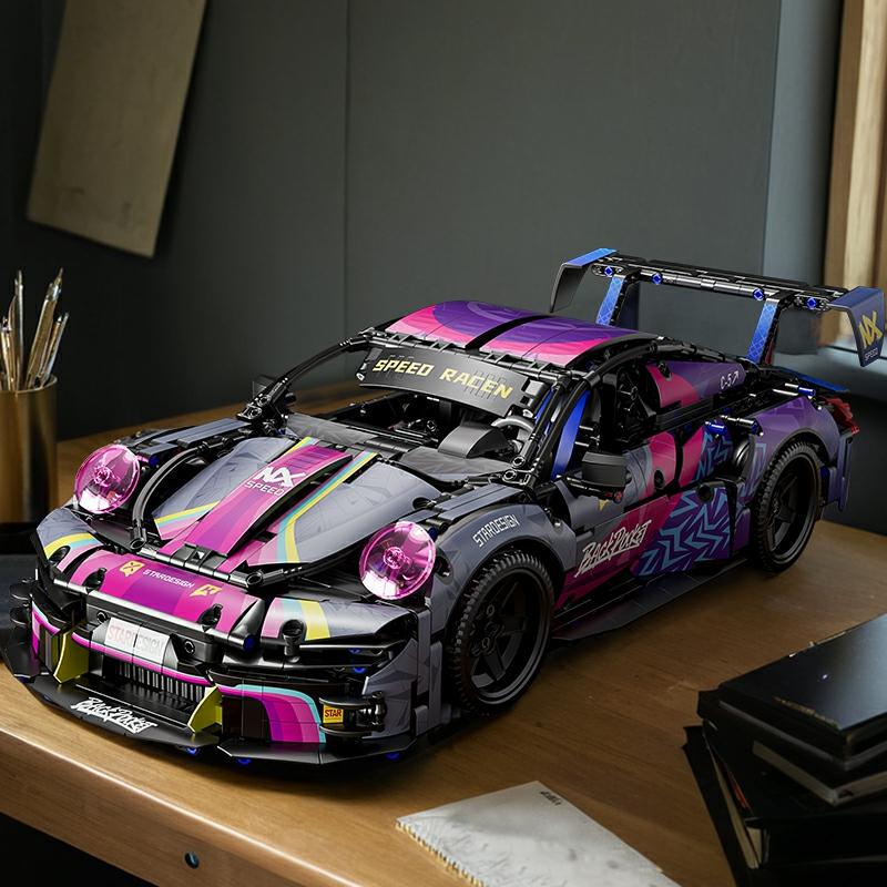 Kinderen Bouwblok Speelgoed |   911 Porsche Cyberpunk Bouwset Educatief Speelgoed Model Op Afstand Bestuurbare Superauto Voor Kinderen Jongens Van 8 Jaar Kinderen Bouwblok Speelgoed Kinderen Bouwblok Speelgoed