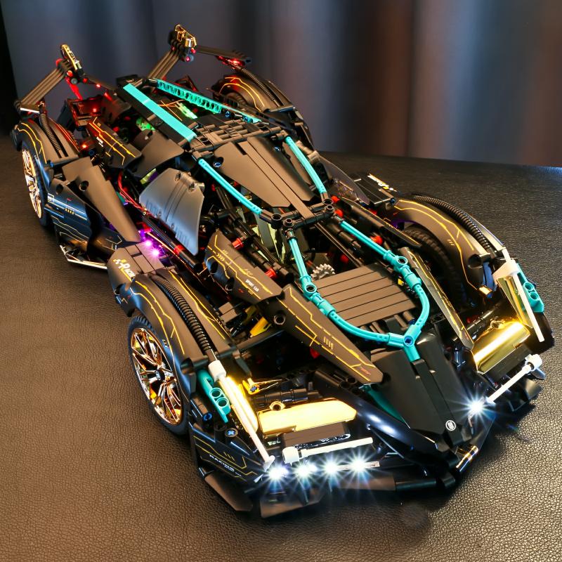 Kindermodelspeelgoed |   1:8 Lamborghini Black Knight V12 Bouwmodel Blokjes Mechanisch Montage Speelgoed Radiografisch Bestuurbare Auto Sportwagen Jongens Kinderen Kindermodelspeelgoed Kindermodelspeelgoed