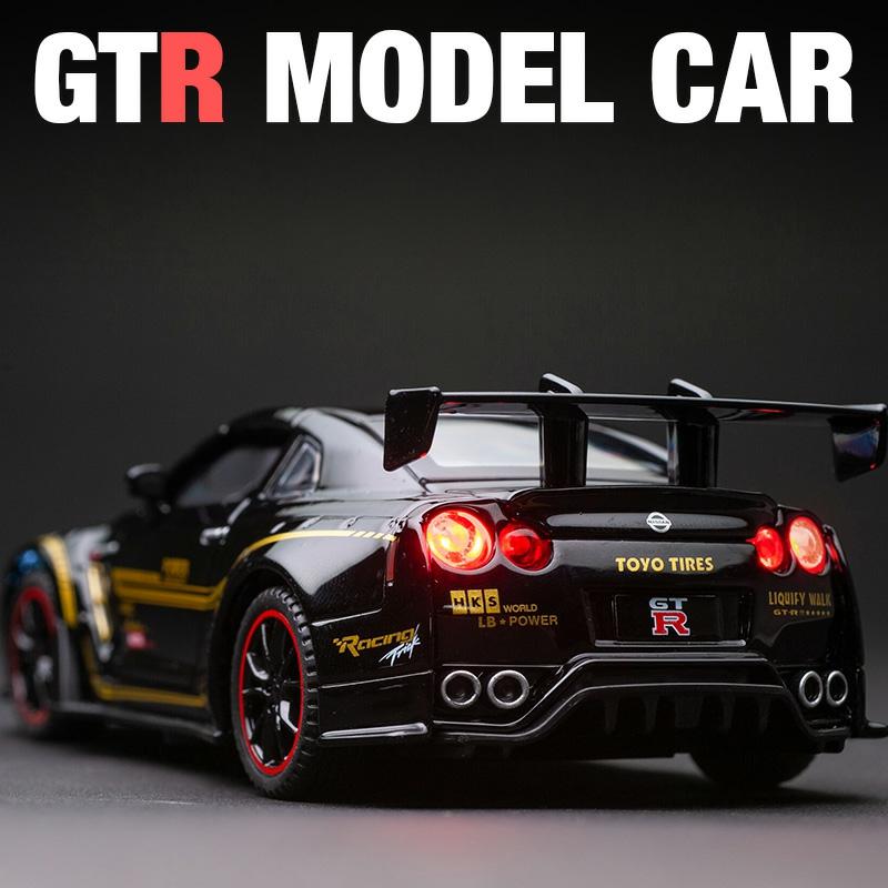 Kindermodelspeelgoed |   Gtr Raceauto Schaalmodel 1:32 Voor Kinderen Jongens Metalen Speelgoedauto Ornament Realistisch Automodel Kindermodelspeelgoed Kindermodelspeelgoed