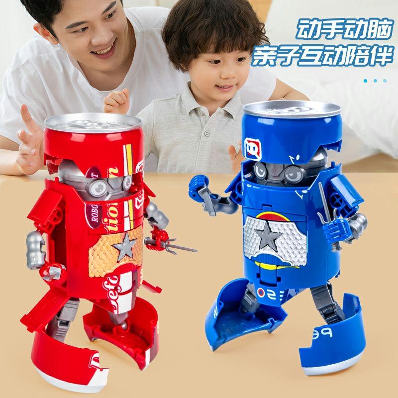 Kindermodelspeelgoed |   Influencer Transformeerbare Frisdrank Samurai Mecha Cola Robot Model Voor Jongens En Meisjes Van 5 Tot 8 Jaar – Creatief Speelgoed Voor Kinderen Kindermodelspeelgoed Kindermodelspeelgoed