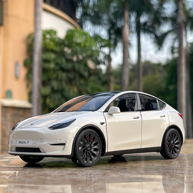 Kindermodelspeelgoed |   Tesla Model Y Auto Model Alloy Speelgoedauto Model Kinderspeelgoed Auto Realistisch Model Cadeau Voor Jongens Kindermodelspeelgoed Kindermodelspeelgoed