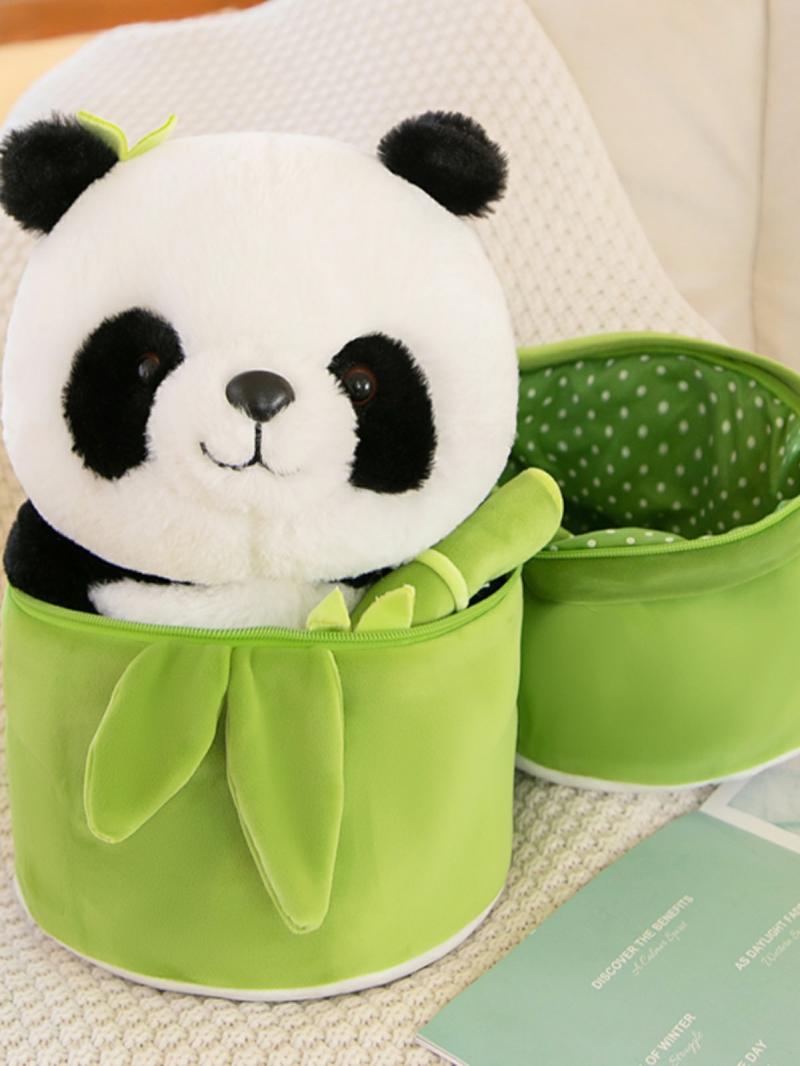 Kinderpluche Speelgoed |   Bamboe Panda Knuffel In Bamboe Buis, Schattige Panda Pluche Knuffel, Leuke Orchidee Kussen, Kinder Verjaardagscadeau. Kinderpluche Speelgoed Kinderpluche Speelgoed