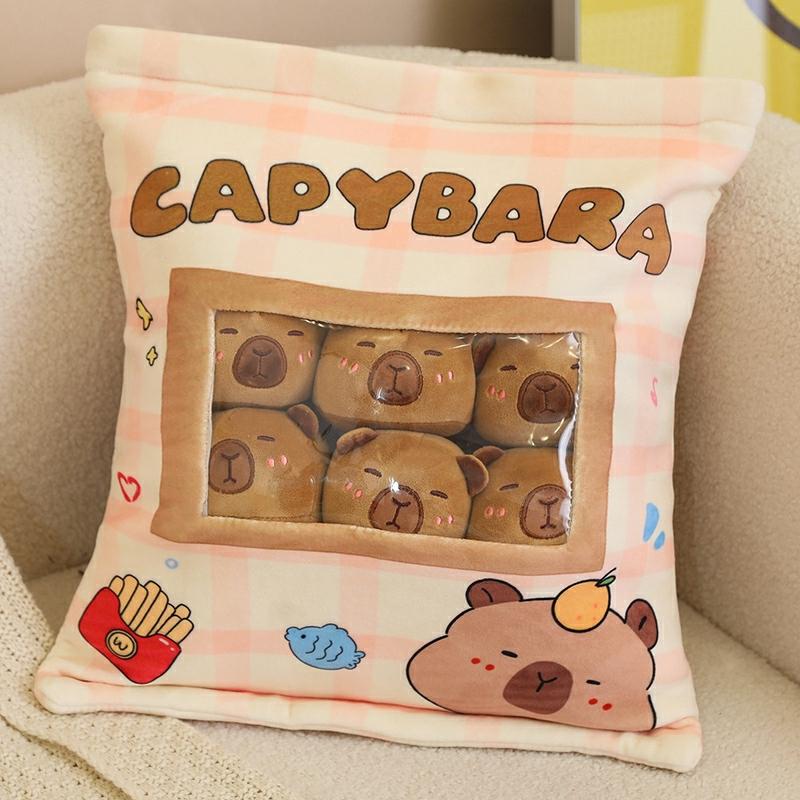 Kinderpluche Speelgoed |   Capybara Knuffel Speelgoed, Waterbuffel Pop, Snack Kussen, Pluche Pop, Kinder Verjaardagscadeau Voor Meisjes. Kinderpluche Speelgoed Kinderpluche Speelgoed