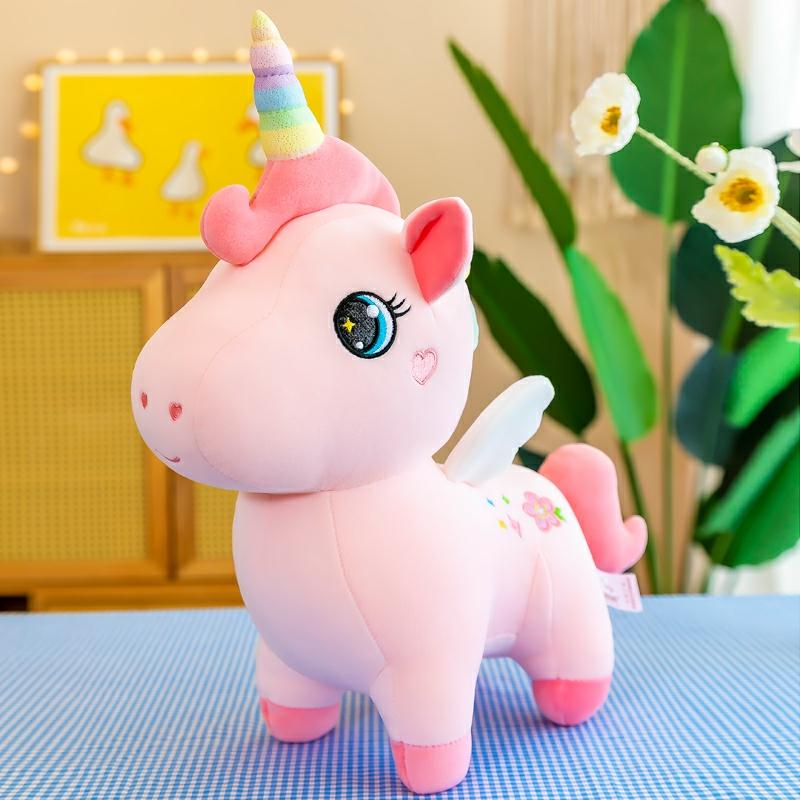 Kinderpluche Speelgoed |   Nieuwe Schattige Kersenbloesem Eenhoorn Pluche Speelgoed, Regenboog Pony Kussen Voor Meisjes, Knuffelpop Voor Kinderen, Troostknuffel. Kinderpluche Speelgoed Kinderpluche Speelgoed