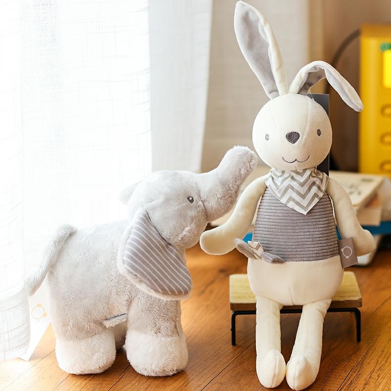 Kinderpluche Speelgoed |   Nieuwgeboren Baby Knuffelpop, Bijtspeeltje, Kleine Olifant En Konijn, Kindvriendelijke Troostpop, Pluche Speelgoed. Kinderpluche Speelgoed Kinderpluche Speelgoed