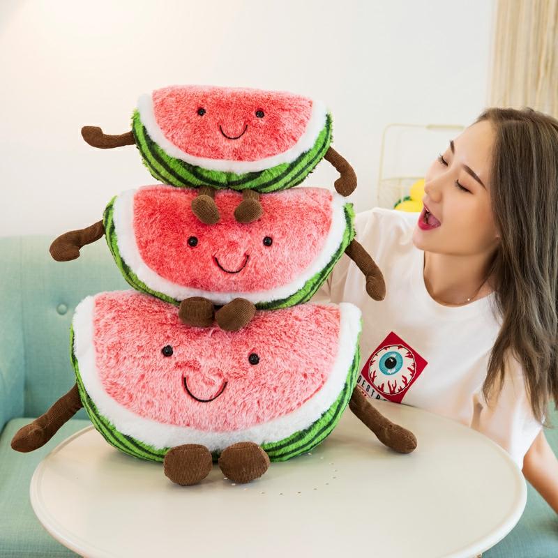 Kinderpluche Speelgoed |   Schattig Watermeloen Pluche Speelgoed Kussen Voor Het Slapen, Kersen Knuffelpop, Fruit Pluche Pop, Superzacht Schattig Cadeau Voor Kinderen. Kinderpluche Speelgoed Kinderpluche Speelgoed