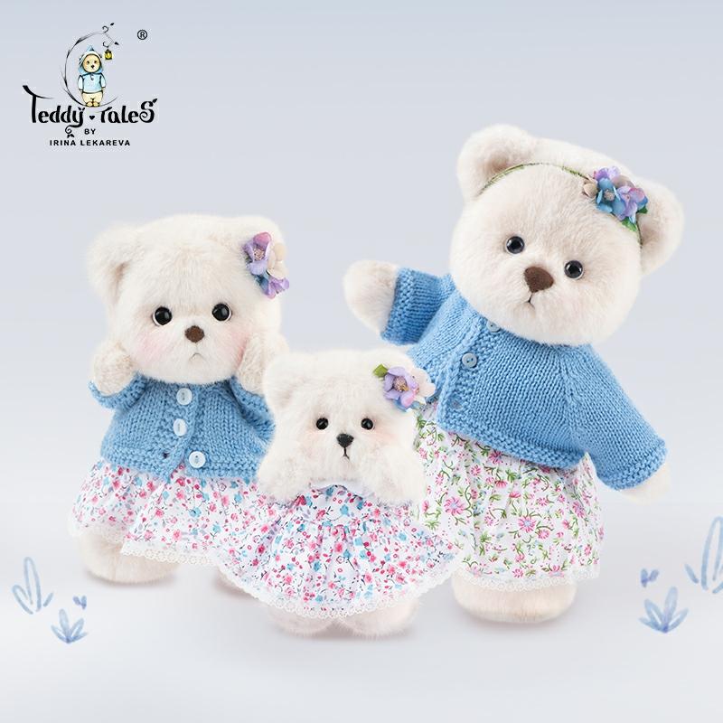 Kinderpluche Speelgoed |   Teddytales Lina Beer Verhaal Vergeet-Mij-Nietje Schattige Handgemaakte Teddybeer Speelgoed Kinderdag Cadeau Kinderpluche Speelgoed Kinderpluche Speelgoed