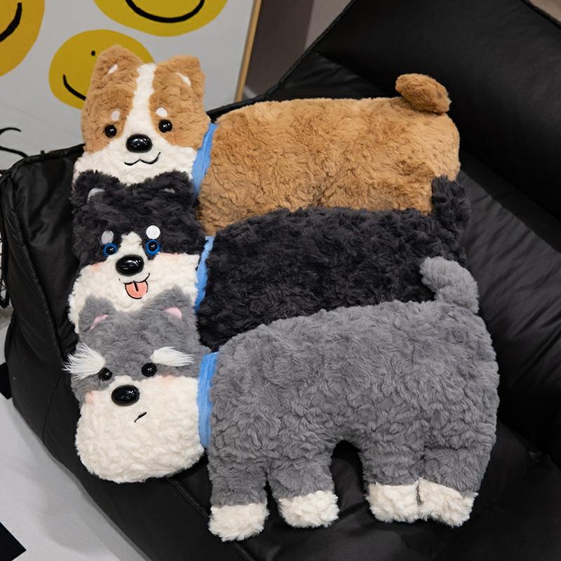 Kinderpluche Speelgoed |   Schattige Hond Pluche Speelgoed Schnauzer Shiba Inu Puppy Kussen Knuffelpop Voor Kinderen Cadeau Voor Meisjes Kinderpluche Speelgoed Kinderpluche Speelgoed